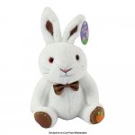 25cm Sitting Rabbit White Plush Teddy