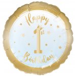 1st Birthday Boy Standard Foil Balloons