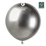 19" Shiny Silver #089 Latex Balloon 3 Pack