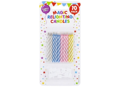Magic Relighting Candles With Holders
