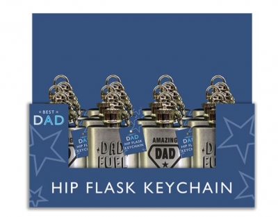 Fathers Day 1oz Hip Flask Keychain