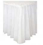 White Solid Plastic Table Skirt 29" x 14 ft