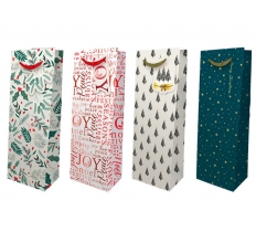 Christmas Luxury Foiled Bottle Bag