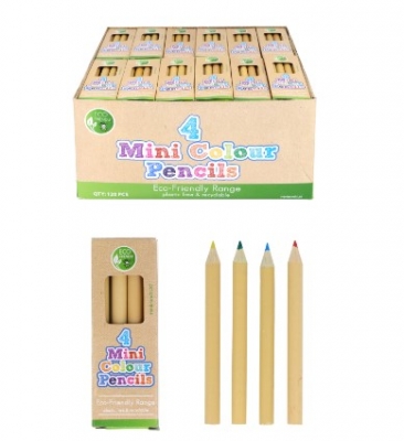 Eco-Friendly Mini Colouring Pencil 4 Pack x 120 ( 12p Each )