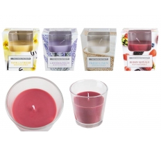 Glass Cup Candle In Window Box 4 Fragrances