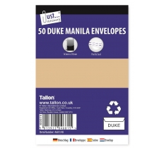 Tallon 50 Duke Manila Peal & Seal Envelopes 80Gsm