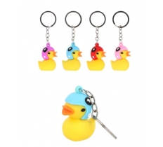 Yellow Duck with Helmet Keychains (4.3cm)