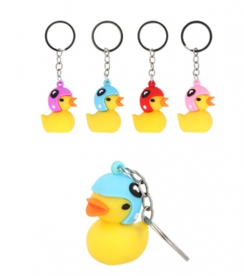Yellow Duck with Helmet Keychains (4.3cm)