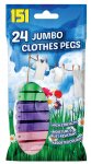 Plastic Jumbo Clothes Pegs 24 Pack