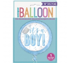 Blue It's A Boy Round Foil Balloon 18"