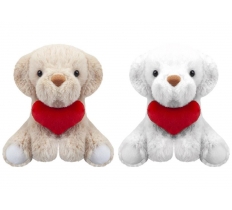VALENTINES DAY'S COFFEE AND CREAM PUPPY WITHLOVE HEART 15CM