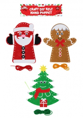 Puppet Hand Christmas Felt 19.5cm X 22.5cm Diy Set