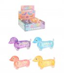 Sparkly Dachshund Squeeze Toy with Sugar/Maltose Filling