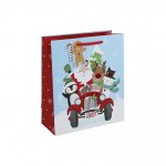 Christmas Cute Santa Medium Gift Bag (215mm x 253mm x 102mm)
