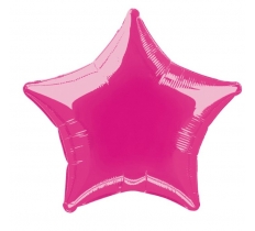 Solid Star Foil Balloon 20" Hot Pink