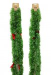 TINSEL GREEN CHUNKY BERRY OR BOWS 2.4m