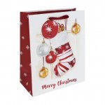 Christmas Stocking White Kraft Large Bag