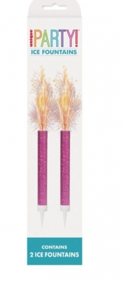 Pink 15cm Ice Fountain Firework Candle 2 Pack