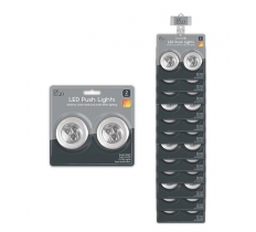LED Push Lights 2pk With Clip Strip