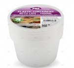 Food Containers & Lids Plastic Round 1000ml 4Pc