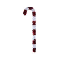 50" CANDY CANE TINSEL DECORATION
