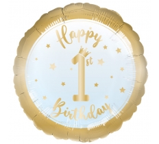 1st Birthday Boy Standard Foil Balloons