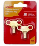 Amtech 2 Piece Brass Radiator Key Set