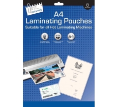 Laminating Pouches A4 8 Pack