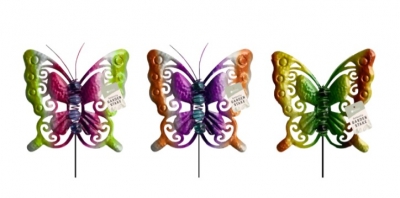 Glass Bead Butterfly Garden Stake ( Assorted Designs )
