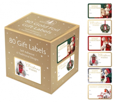 Christmas 80 Traditional Gift Labels