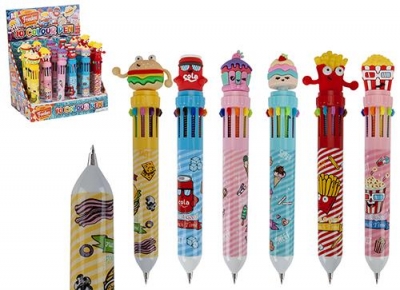 Fast Foodies 10 Colour Pen ( Assorted Designs )