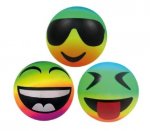 Neon Smiley Face PVC Ball 9"