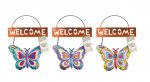 Metal Butterfly Welcome Sign