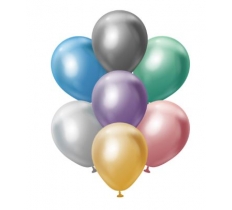 KALISAN 5" STANDARD MIRROR MIX LATEX BALLOON 100CT