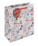 Happy Birthday Text Repeat Medium Gift Bag