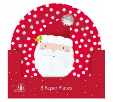Christmas Party Paper Plates 8 Pack
