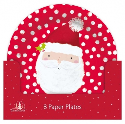 Christmas Party Paper Plates 8 Pack