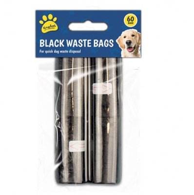 Black Dog Poo Bags 60 Pack
