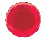 Solid Round Foil Balloon 18" Ruby Red