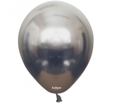 Kalisan 12" Mirror Space Grey Latex Balloon 50 Pack