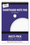 3x100 Page Shorthand& Notebooks 50gsm