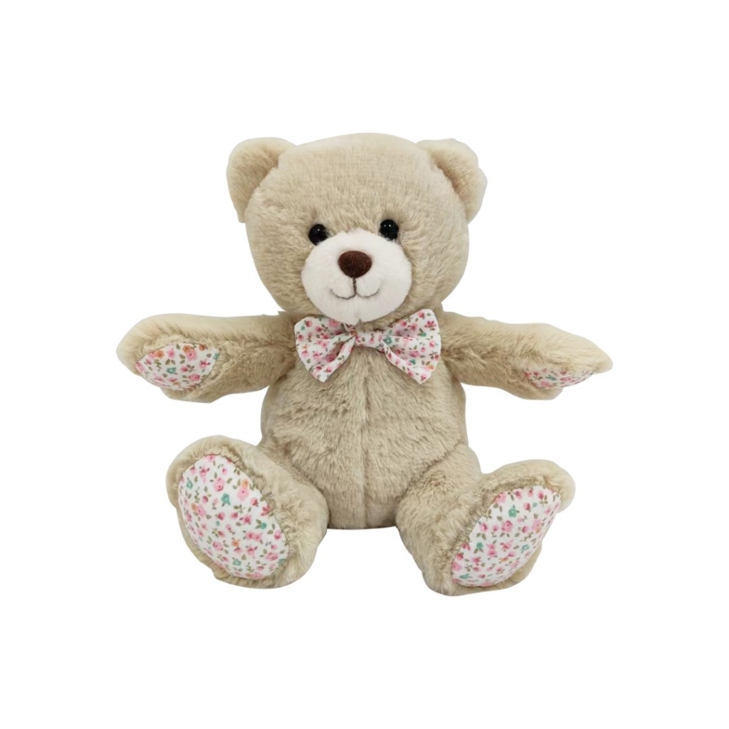 Floral Bear Plush 8" - Click Image to Close