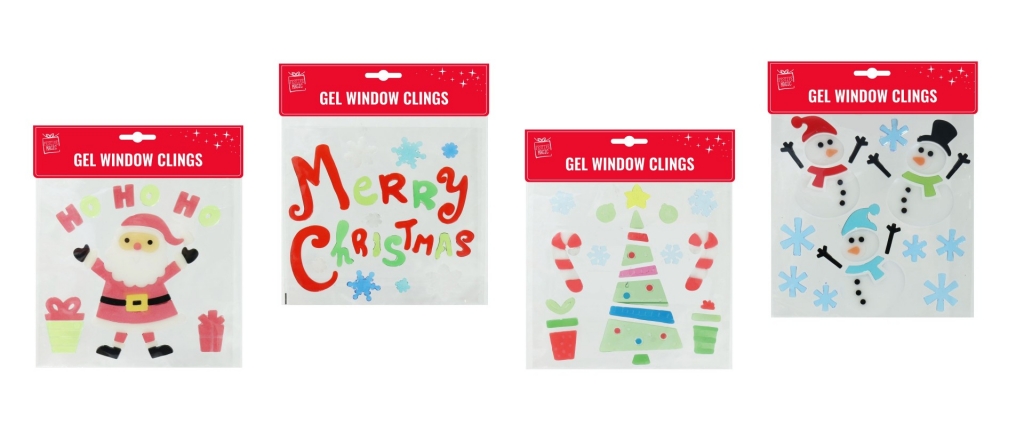 Christmas Gel Window Cling 20cm ( Assorted Design ) - Click Image to Close