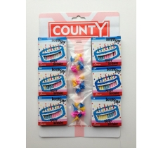 County Birthday Candles And Holder 24 Pack X 6