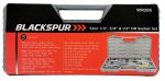 Blackspur 52 Pack 1/4" 3/8" And 1/2" Dr Socket Set