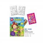A4 Easter 8 Page Colouring Pack With Colour Pencils