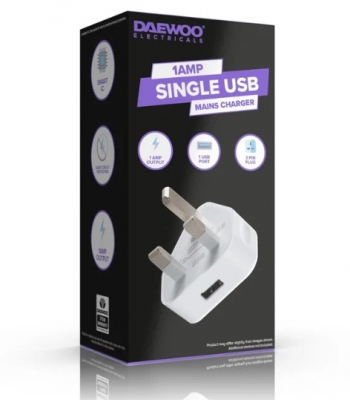 1A Single Usb Mains Charger