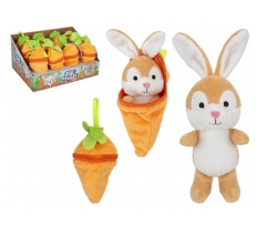 Plush Rabbit Inside Carrot 14cm