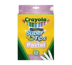 CRAYOLA 12 BRIGHT SUPERTIPS PASTEL EDITION ( 58-7515 )