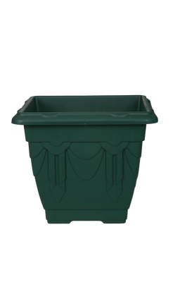 41cm Venetian Square Planter - Forest Green
